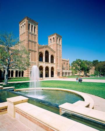 UCLA Royce Hall with the Fountain